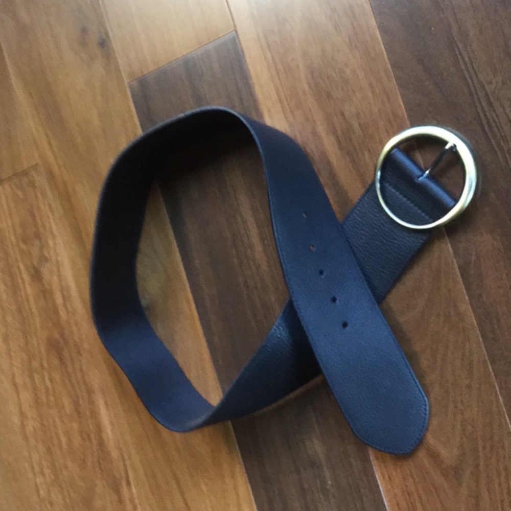 Never used Italian Leather wide belt